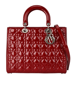 Large Lady Dior, Patent, Red, 09BO0194, S, 2*
